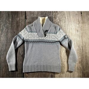 The North Face Women's Small Wool/cotton blend sweater AN9Z Toggle Long sleeve